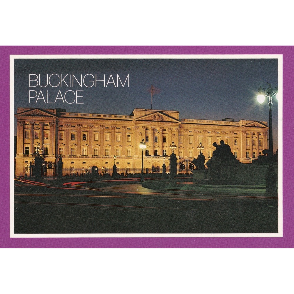 Buckingham Palace London Postcard Night View Travel Landmark Nightscape